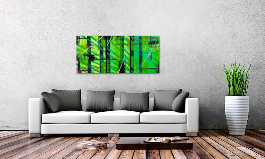 Endless Green 150x70cm Schilderij