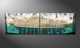 Onze schilderij 'The Breeze' 200x60cm