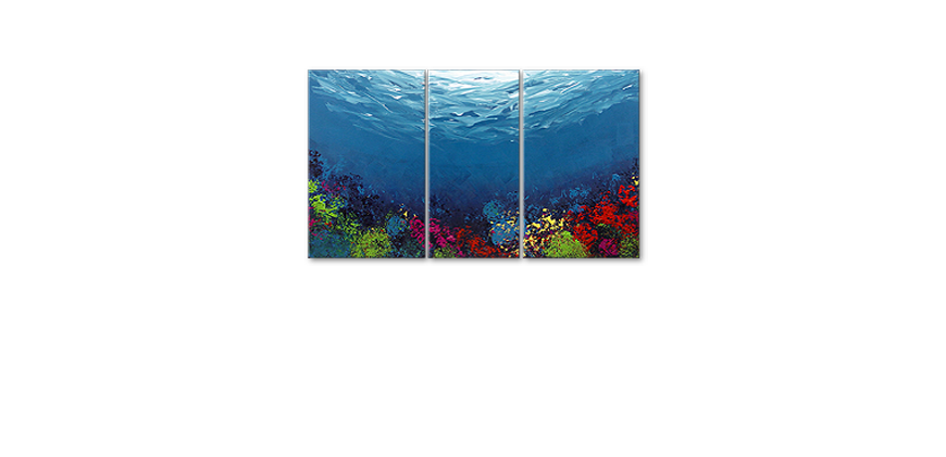 De schilderij Coral Garden 140x80cm