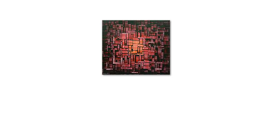 De schilderij Cubes of Glow 100x80cm