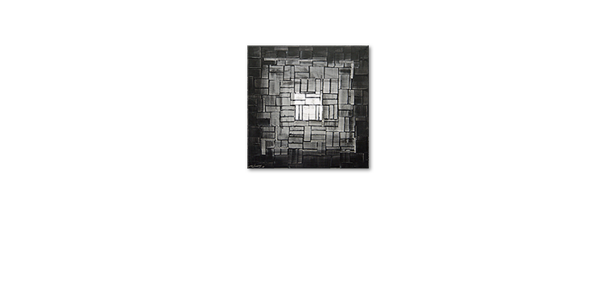 De schilderij Light Cube 80x80cm