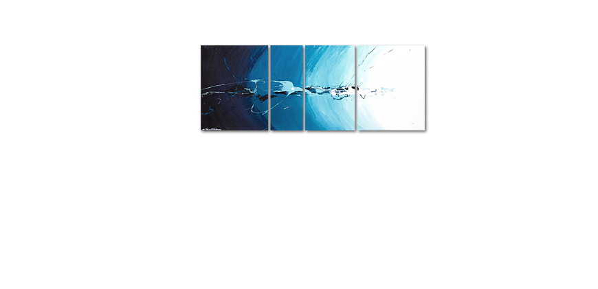 Het blauwe beeld Water Splash 130x50cm