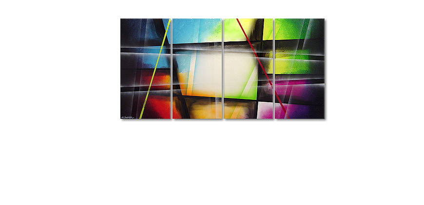 Het canvas Window to Rainbow 160x80cm