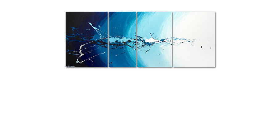 Meerdelige schilderij Water Splash 210x80cm