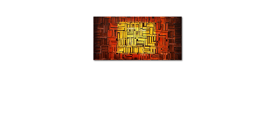 Onze schilderij Fire Cubes 120x60cm