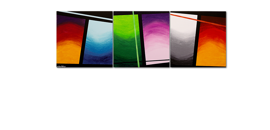 Schilderij in groot formaat Wave of Colors 240x80cm