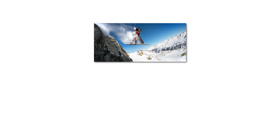 Modern wandpaneel Snow Ride 120x50cm