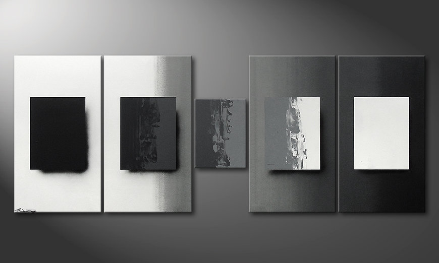 Shades of Grey 230x90x2cm Schilderij