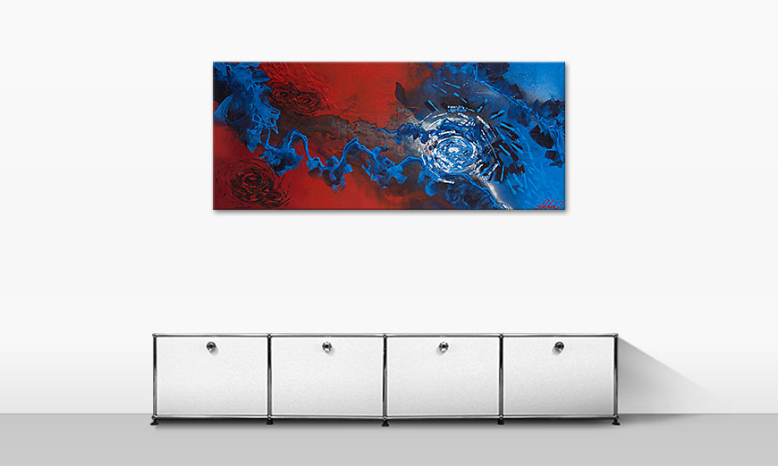 Moderne beeld Frozen Rose 140x60cm