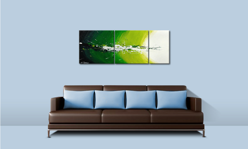 De schilderij Spring Splash 130x50cm