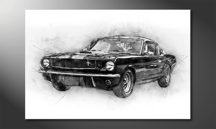Canvaskunst-Black-Mustang