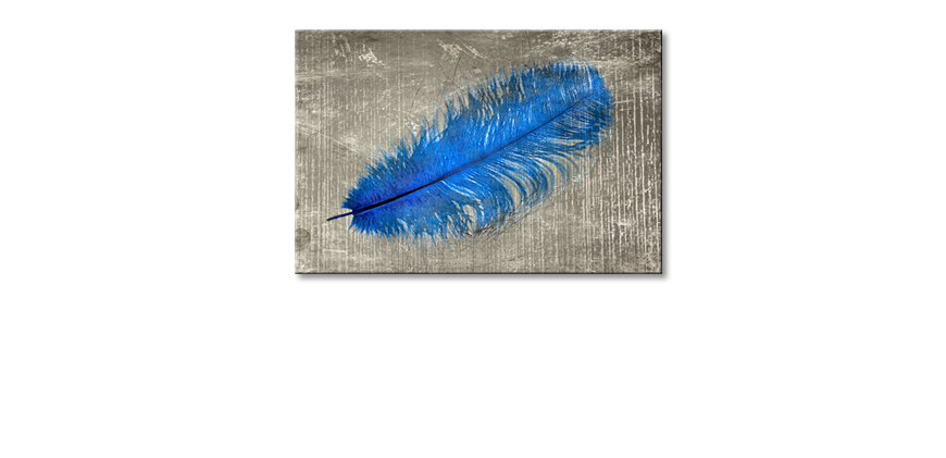 Canvaskunst-Feather-In-Blue
