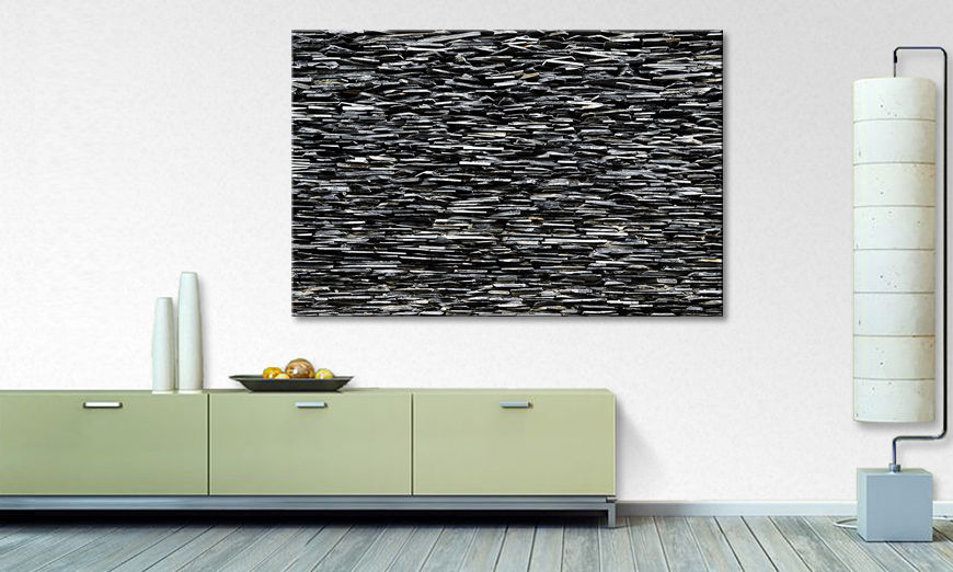 Fine Art print Black White Stones 120x80 cm