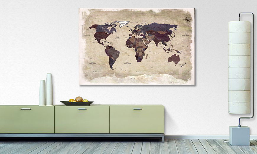 Fine Art print Old Worldmap 3