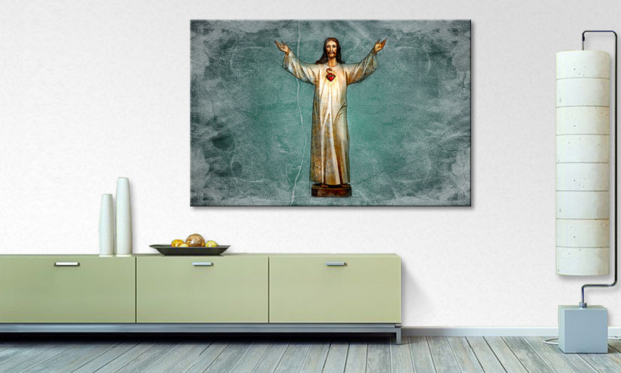 Het aardige schilderij Blessing Jesus