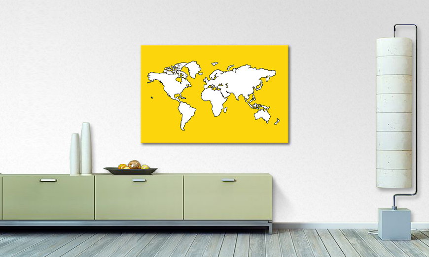 Het abstracte print Map of the World