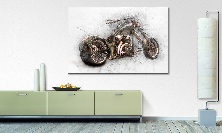 Het foto canvas Bad Bike
