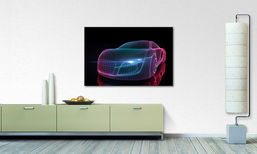Het foto canvas Car from Future