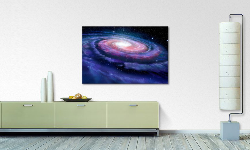 Het foto canvas Far Galaxy