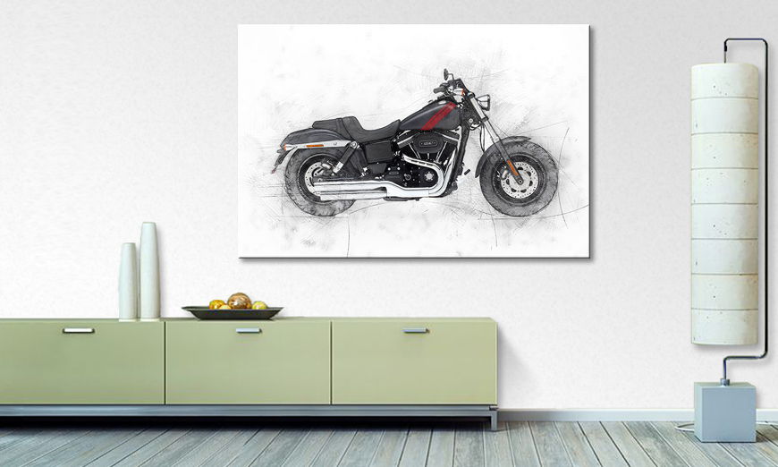 Het foto canvas Motorbike uno