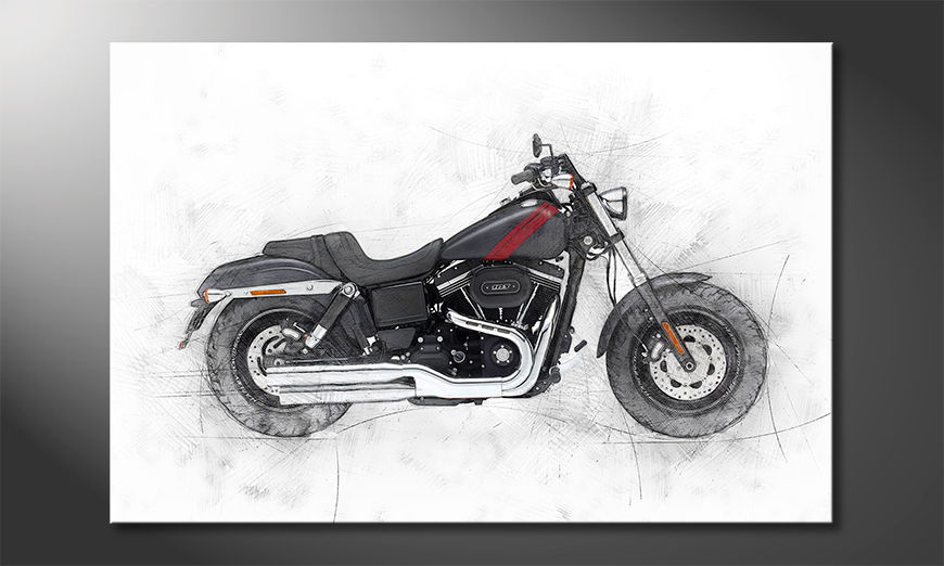 Het foto canvas Motorbike uno