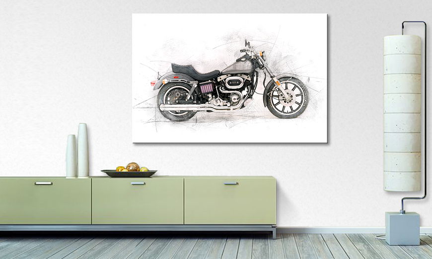 Het foto canvas Motorcycle