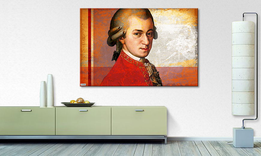 Het foto canvas Mozart