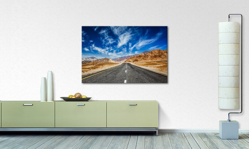 Het foto canvas Road to Nowhere