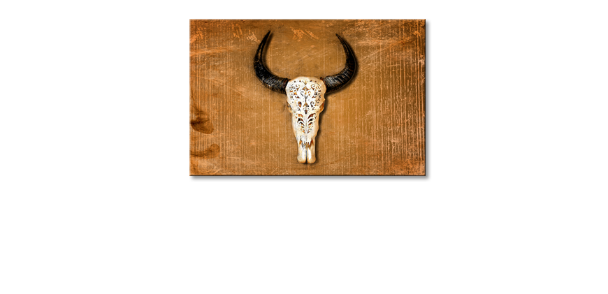 Het-gedrukte-beeld-Buffalo-Head
