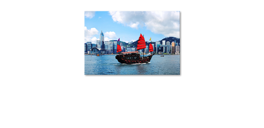 Het-gedrukte-beeld-Hongkong-Boat