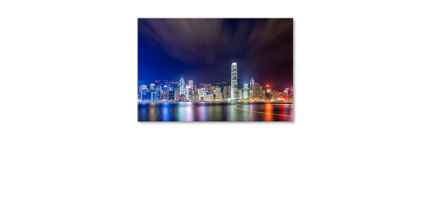 Het-gedrukte-beeld-Hongkong-at-Night