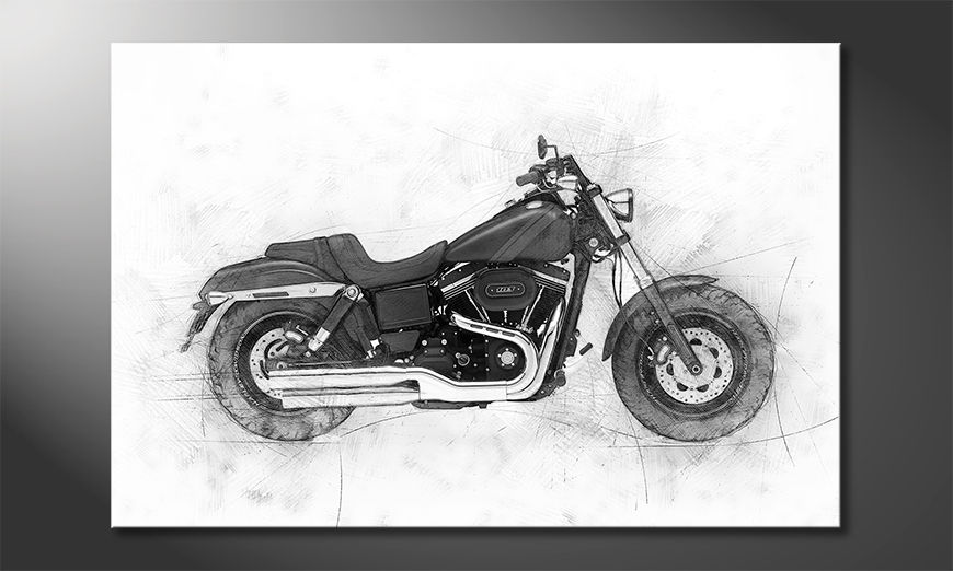 Het-gedrukte-beeld-Motorbike-Uno