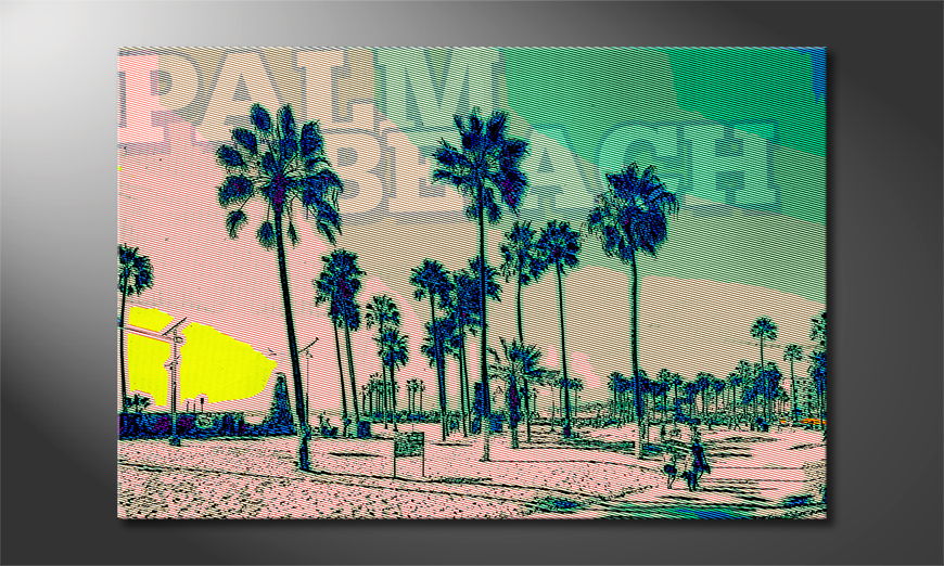 Het-gedrukte-beeld-Palm-Beach