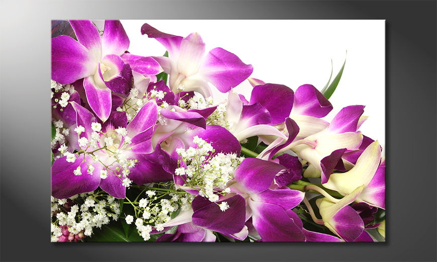 Het-gedrukte-canvas-Orchid-Blossoms