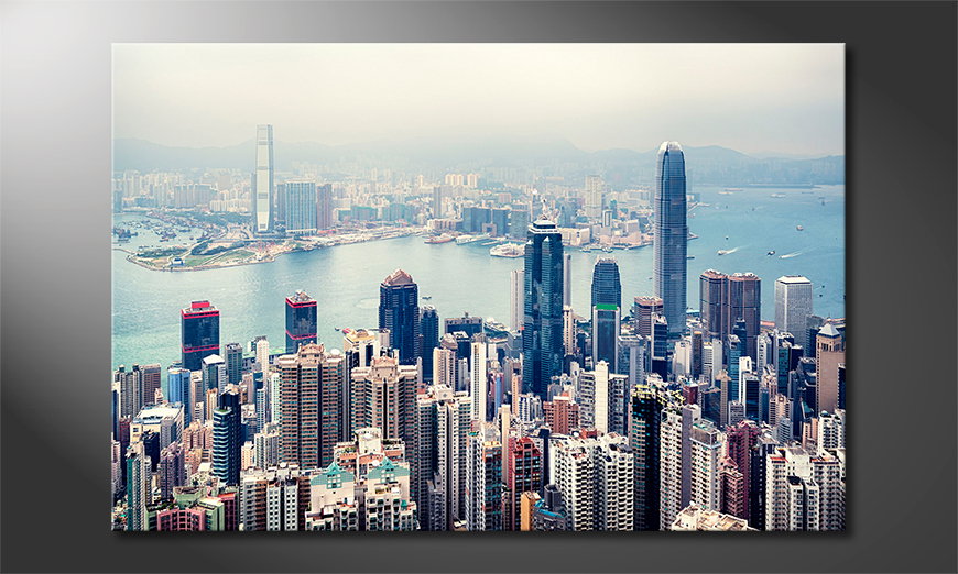 Hongkong Skyline wandpaneel