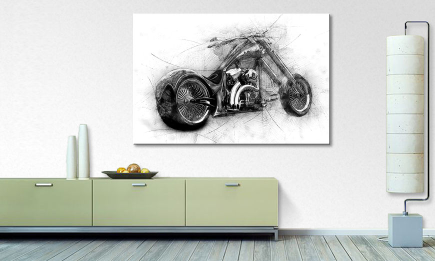 Modern canvas afdrukken Bad Bike