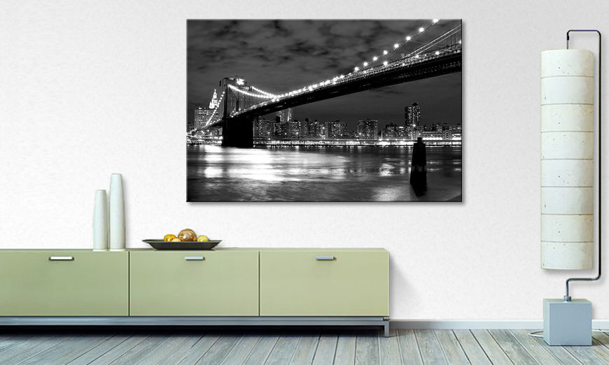 Modern canvas afdrukken Brooklyn Bridge