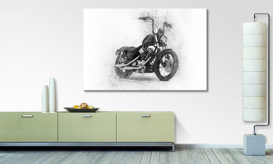 Modern canvas afdrukken Classic Motorcycle