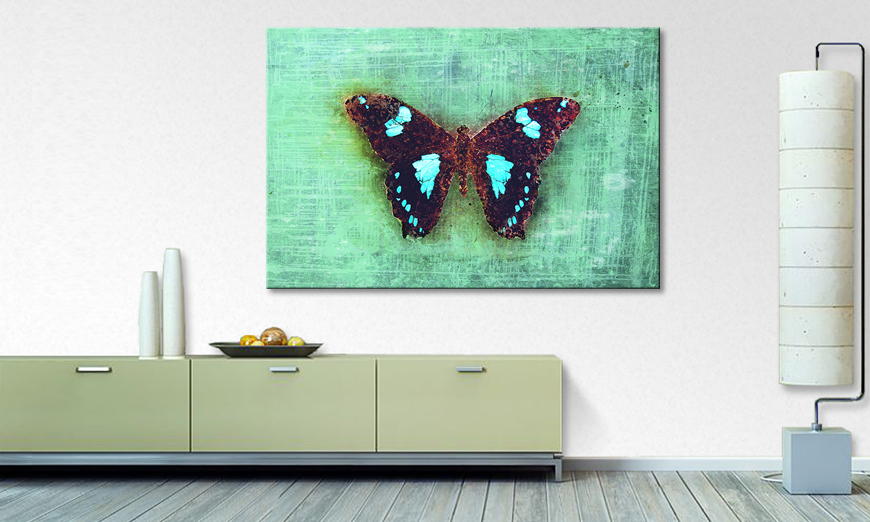 Modern canvas afdrukken Gloomy Butterfly