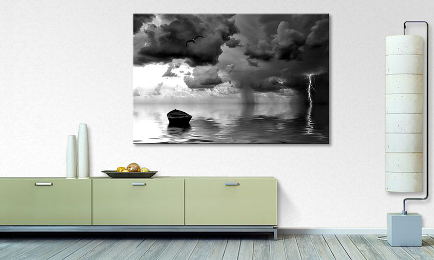 Modern canvas afdrukken Lonely Boat