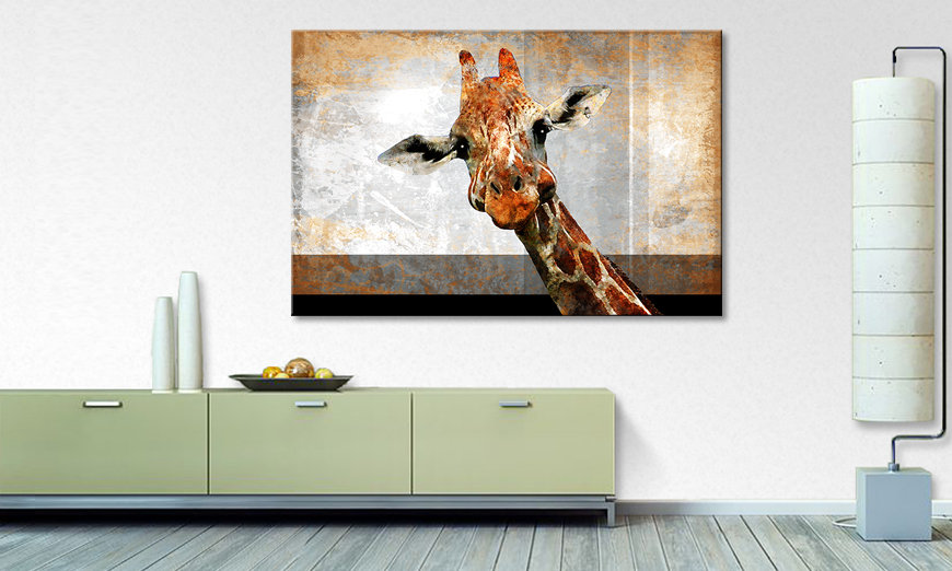 Modern canvas afdrukken Mr Giraffe