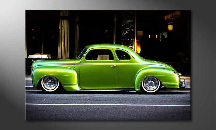 Modern wandpaneel Green Car