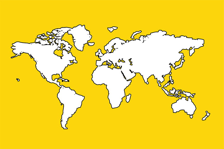 Vlies behang Map of the World vanaf 120x80cm
