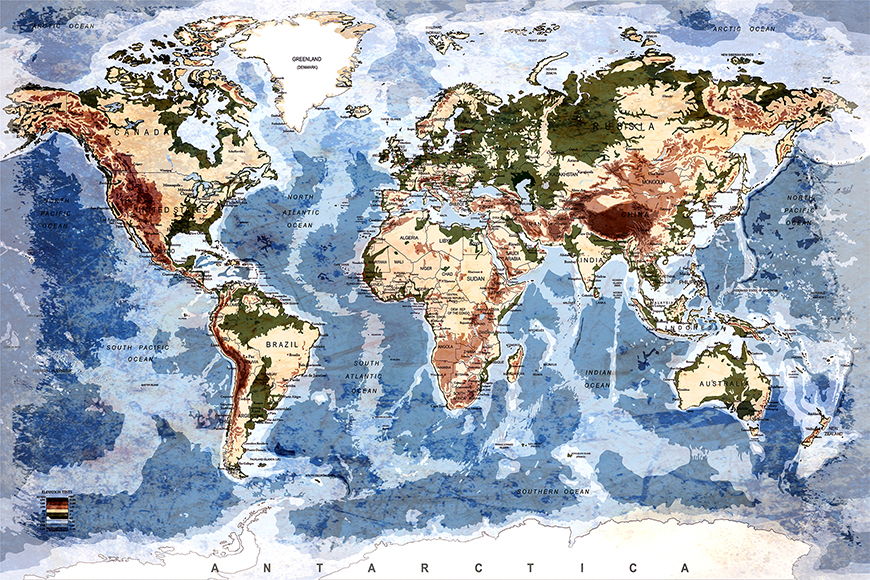 Vlies behang Old Worldmap 5 vanaf 120x80cm