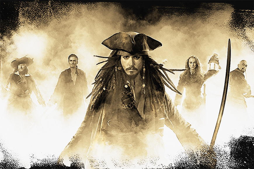 Vlies fotobehang Jack Sparrow vanaf 120x80cm