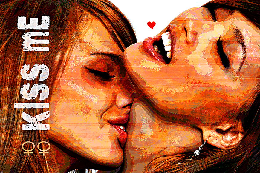 Vlies fotobehang Kiss Me vanaf 120x80cm