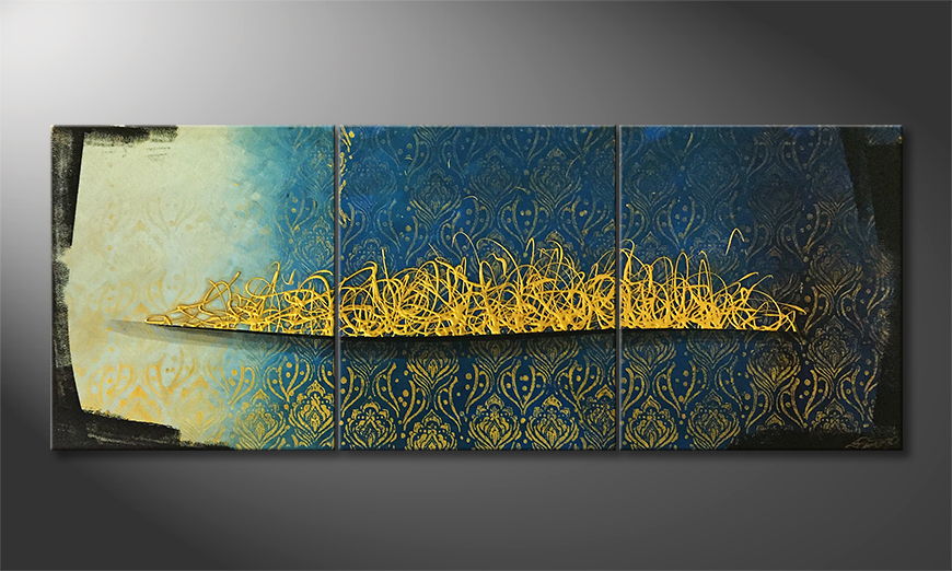 De schilderij Arabic Gold 180x70cm