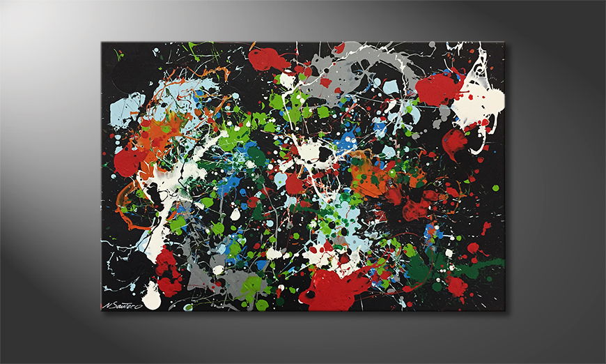 De schilderij Color Explosion 120x80cm