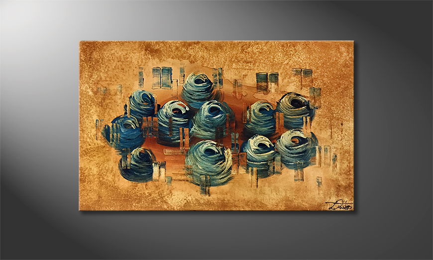 De schilderij Desert Flowers 80x50cm