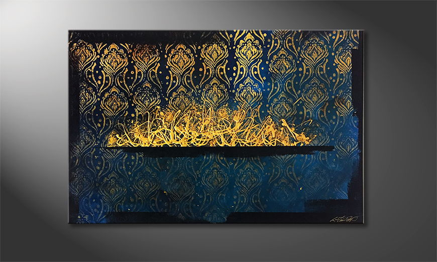 De schilderij Golden Wish 120x80cm
